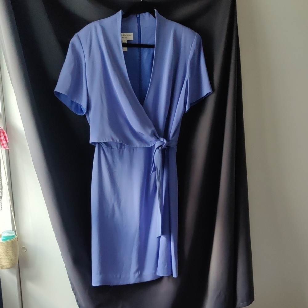 COPY - Jones New York Blue Wrap Robe with Tie Closure